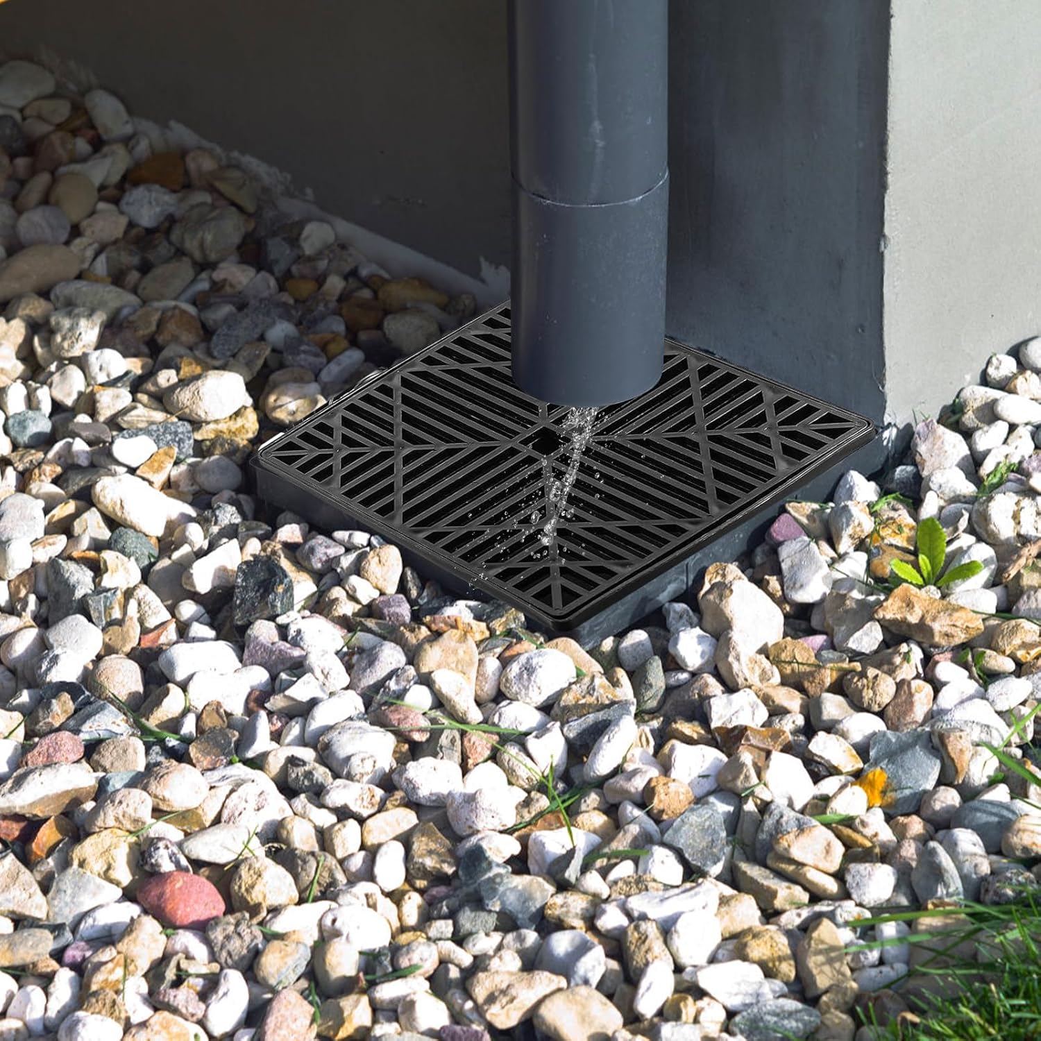 Catch basin installation Memphis TN — surface water management system with downspout connection